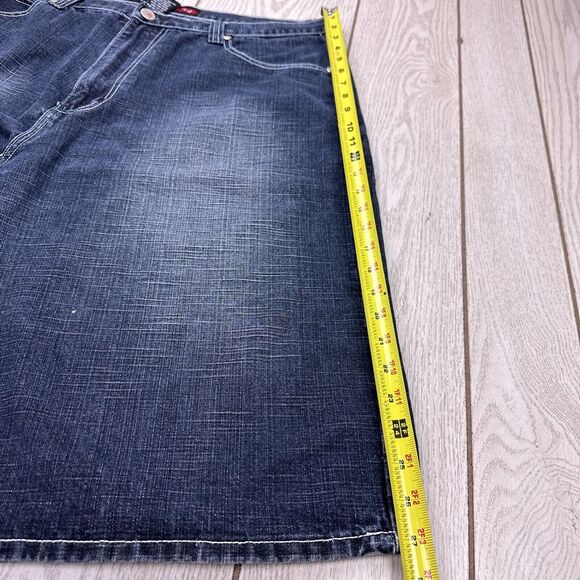 Five Elementz Jean Shorts Size 40 Mens Dark Denim Style Patch Y2K Vintage Vtg - Picture 6 of 8